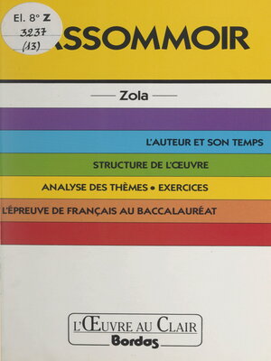 cover image of L'assommoir, Zola
